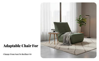 Multi-Functional feline-friendlyerpillar Chaise Rocking function Single Sofa Full physique Support Lounge Chair Ereffortlesslynomic Design for Adults, homeowners, Book Lovers, Living Room, perusing corner, Apartment, Home Office