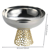 Fruit Bowl with Pedestal Mirror-Polished Pedestal Bowl Decorative for Kitchen