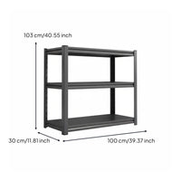 Multi-Layer Storage Shelf Rust-Resistant Freestanding Shelving Unit High Load Capacity Heavy Duty Steel Rack for Warehouse, Balcony, Living Room
