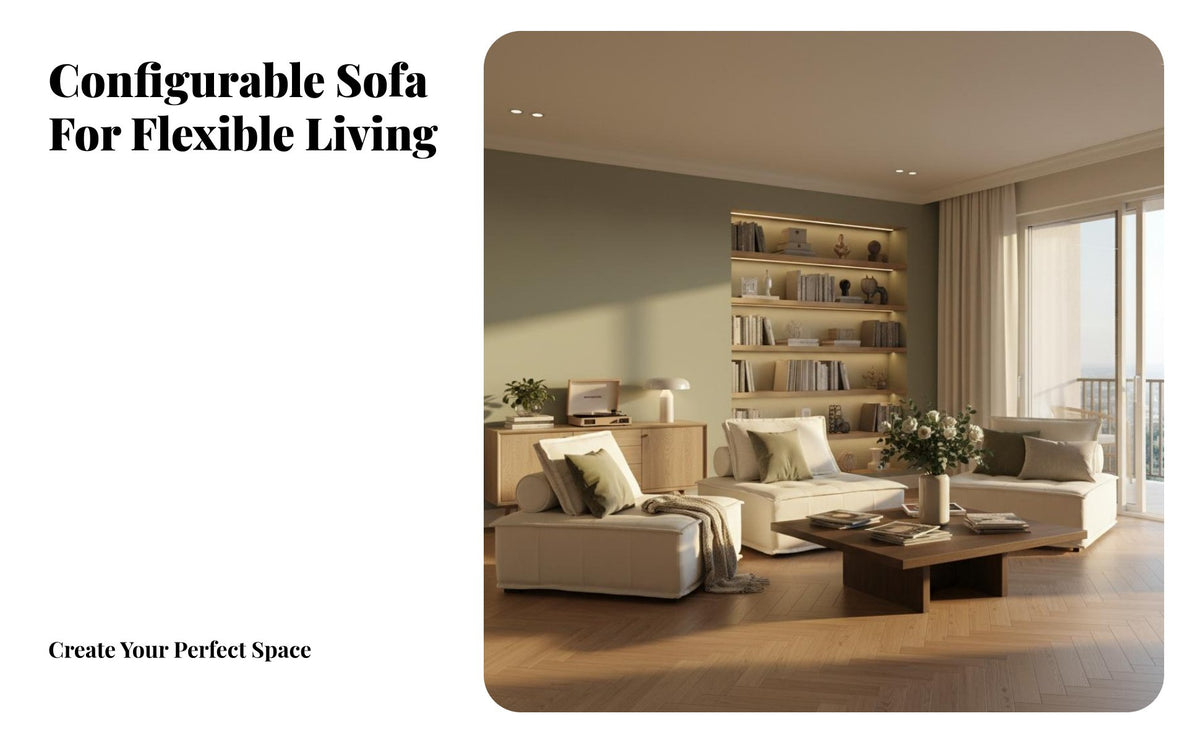 pet-claw resistant Resistant sectional Sofa Customizable Layout Sectional Seating Creamy visual appeal Couch Pet accommodating for Small Space Dwellers, Families, residents, Living Room, Lounge Area, Home leisure