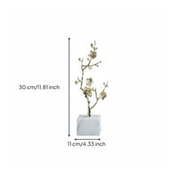 Artistic Metal Blossom Sculpture Elegant Artistic Metal Blossom Ornament Minimalist Artificial Ornament for Entryway