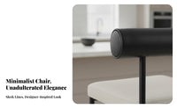 Upholstered High Stool with Supportive Restrest Utilitarian Look Bar Chair Designer-Look Modern Minimalist for Adults