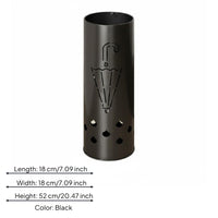 Metal Umbrella Stand Freestanding Cylindrical Umbrella Stand Teardrop Openings