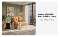Foldable Two-Seater Sleeper Space-Saving Sofa Bed Long-Lasting Frame Easy Setup for Homeowners