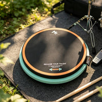 Drum Practice Mat Low-Noise Drum Pad with Mesh Surface High-Resilience Percussion for Drummers, Rehearsal