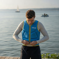 Slim Buoyancy Vest with Front Zipper Slimline Non-Inflatable Buoyancy Vest Portable Sleeveless for Swimming