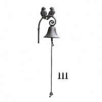 Cast Iron Bell Outdoor Use Rustic Hanging Bell Antique Finish for Garden