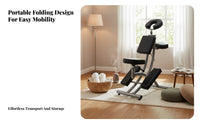 1 Piece Permanent Makeup Chair Foldable Portable Massage Chair Lightweight Professional Furniture Dense Foam Padding Ergonomic Structure Suitable for Estheticians Beauty Salon Medical Facility Studio