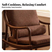Single-Person Wooden Rocking Chair timeless Design Indoor Seating Wide Armrests