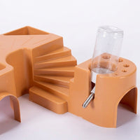 Hamster Cage and Combined Habitat, Hamster Villa with Openings, Multi-Function Landscape for Engaging and Active Small Pets