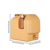 Portable Water Tank with Pump Bottle Heavy-Duty Outdoor Water Carrier with Tube Leakproof Jerrycan for Journeyers, Camping
