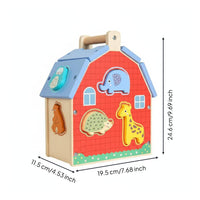 Farm Animal Puzzle House Hand-Eye Coordination Animal Matching Toy Colorful Design Young Child Matching Puzzle for Young Children