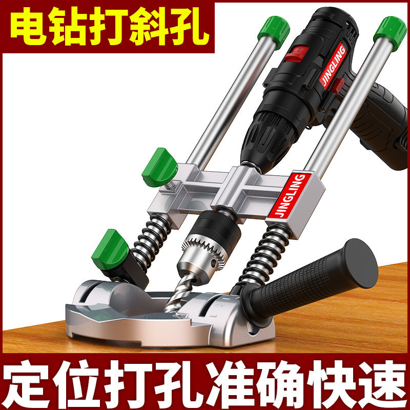 Adjustable Drill Stand and Positioning Aid for Woodworking