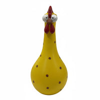 Long Neck Chicken Figurine Vase Farmhouse Charm Colorful Chicken Figurine Vase Indoor and Outdoor Use Cockerel Planter for Living Room