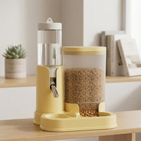 Hamster Water Bottle and Hamster Automatic Feeder and Waterer, Freestanding Cage Feeder
