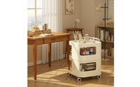 2-Tier Rolling Cart Compact 2 Tier Rolling Cart Multi-Functional Trolley for Bedroom, Nursery