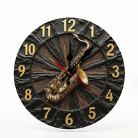 3D Wall Clock Easy-to-Read Clock with 3D Relief Decorative for Bedroom, Office