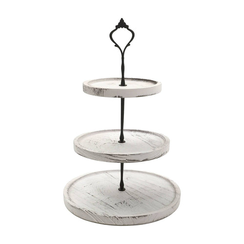3 Tier Cupcake Stand Wooden Tiered Serving Tray Sturdy for Kitchen Counter