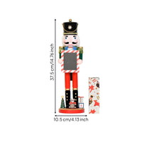 Nutcracker with Message Board Decorative Nutcracker with Blackboard Collectible Holiday Decoration for Mantel, Entryway
