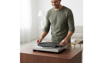Turntable Mat with Radial Grooves 7-Inch Silicone Turntable Low-Height Mat for Records Players