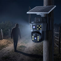 Solar Security Camera with Solar Panel WiFi for Yard, Home Entrance, Homeowners