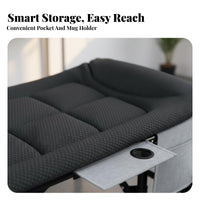 Padded Rest Lounger Foldable Design Folding Cot Integrated Mattress for Restping