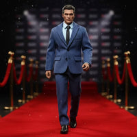 Tailored Pinstriped Suit Set Woven Texture 1/6 Scale Suit Set Slim Cut 30 Cm Doll Outfit Fitted