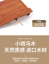 TNR户外露营迷你折叠桌超轻收纳便携小茶几徒步钓鱼实木茶台桌子 廾茶台小号