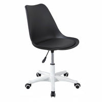 Clear Rolling Chair Height Adjustable Task Seating Minimalist Design for Bedroom