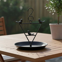 Triangular Hanging Bird Feeder Iron Hanging Bird Feeder Easy Clean for Outdoor