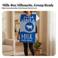 Bright Milk Carton Costume | Oversized Boxy Design, Milk Carton Box Costume, for Halloween