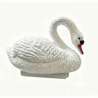 White Swan Ornament Floating Swan Figurine Plastic Animal Statue Decorative for Pond, Water Garden, Pool