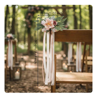 Wedding Chair Flowers Easy to Use Chair Back Floral Garland Artificial