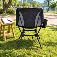Folding Camp Chair Lightweight Portable Camping Chair Mesh Side Panels
