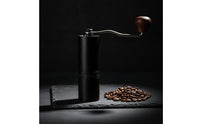 Compact Manual Coffee Grinder Stainless Steel Coffee Bean Grinder with Hand Crank Cordless Low-Noise for Travelers, Home Brewing, Travel, Camping, Office