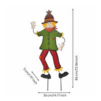 Holiday Character Yard Stake Wrought Iron Seasonal Lawn Figure Weather Resistant Outdoor Decoration