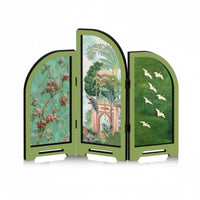 Acrylic Folding Screen Oriental Design Mini Folding Screen Eco-Friendly Material