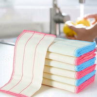 Ultra-Thick 12-Layer Dish Cloths, Absorbent Dishcloth for Kitchen Cleaning, 40cm x 40cm Dishcloths and Magic Wipe Cloth, White