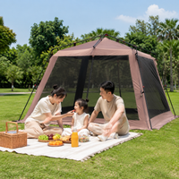 One-Touch Tent Canopy Tent 3m×3m UV Protection Black Coating Oxford Fabric Waterproof 3000mm Level 6 Wind Resistance Family Park Beach Barbecue Outdoor Use