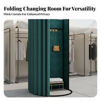 Easy Assembly Portable Fitting Room Sturdy Frame Foldable Changing Stall Blackout Curtain Folding Dressing Cubicle Large Space for Market Vendors, Event Organizers, Temporary Shops, Clothing Shop S, Outdoor Events, Fashion Event