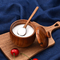 Acacia Wood Spice Spoon with Honey Dipper, Mini Coffee Spoon, Small Spoon for Home Use, Customizable Engraving