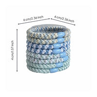 Braided Hair Elastic No Damage Woven Hair Tie Multi Color Ponytail Holder for Women