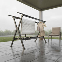 Space Saving Foldable Clothes Drying Rack Heavy Duty Freestanding Clothes Horse Easy Assembly Extendable Garment Rack Large Capacity for Balcony, Indoor, Outdoor