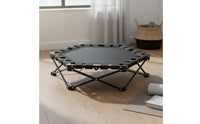 Folding Trampoline Quiet Mini Trampoline Adjustable Handlebar Fitness Rebounder for Indoor