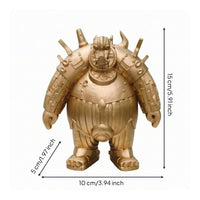 Ancient Guard Figure Textured Bronze-Look Guard Statue Detailed Knight Figurine