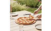 Pizza Board with Handle Wood Fiber Serving Board with Handle Wooden Pizza Peel for Hosts