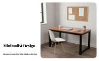 Minimalist Design Computer Desk Thickened Desktop Simple Study Desk Long-Lasting Writing Table Versatile for Students, Professionals, Gamers, Bedroom, Dorm Room, Small Areas