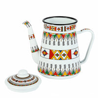 Enamel Coffee Pot Thickened Enamel Coffee Pot with Fine Spout for Pour-Over and Cold Water