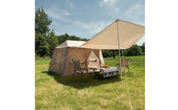 Quick Setup Inflatable Tent with Awning Family Inflatable Cabin Tent Stable Spacious for Backyard
