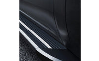 Vehicle Side Steps Anti-Slip Running Boards with Silver Trim Elegant Side Step with Mounting Brackets for SUV Owners, Exterior Upgrade, Daily Driving